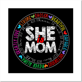 She is Mom Religious Believe Verses Christian Mothers Day Posters and Art